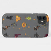 Spooky Halloween patroon met zwarte katten, pompoe Case-Mate iPhone Case (Achterkant (horizontaal))