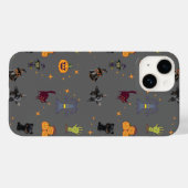 Spooky Halloween patroon met zwarte katten, pompoe Case-Mate iPhone Case (Achterkant (horizontaal))