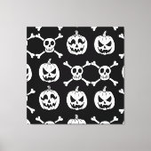 Spooky Halloween Pattern Canvas Afdruk (Voorkant)