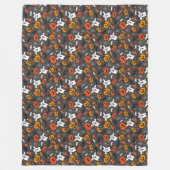 Spooky Halloween Pattern Fleece Blanket (Voorkant)