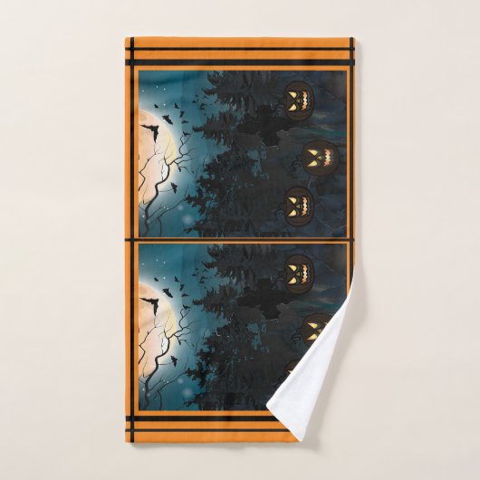 Spooky Halloween Pattern Handdoek (Handdoek)