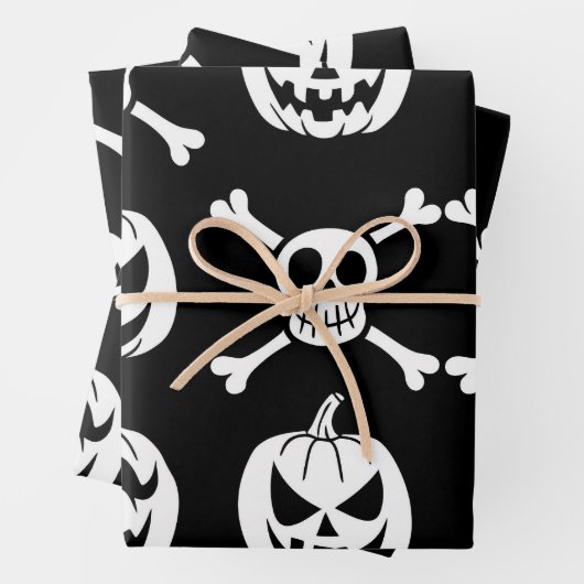Spooky Halloween Pattern Inpakpapier Vel (In situ)