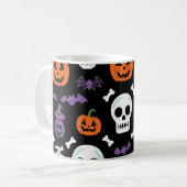 Spooky Halloween Pattern Koffiemok (Voorkant links)