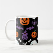 Spooky Halloween Pattern Koffiemok (Links)