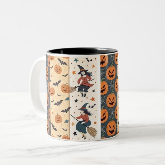 Spooky Halloween Pattern Mok (Voorkant links)