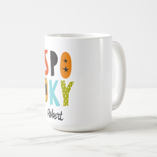 Spooky Halloween Personalized name Koffiemok (Voorkant rechts)