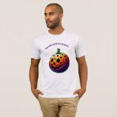 Spooky Halloween Pickleball Pompoen Sport Gift T-shirt (Voorkant volledig)