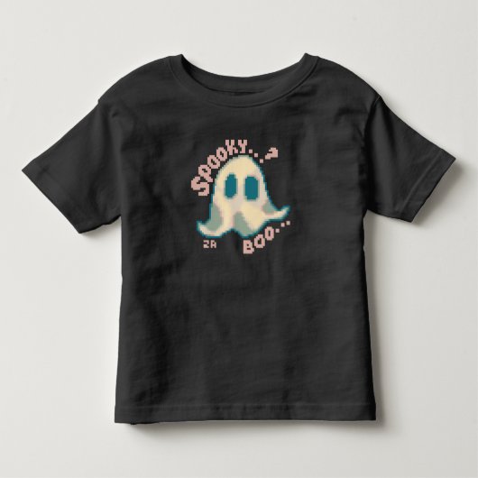 Spooky Halloween pixelart Kinder Shirts (Voorkant)