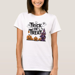 Spooky Halloween plezier met geesten en pompoenen T-shirt
