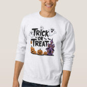 Spooky Halloween plezier met geesten en pompoenen Trui (Voorkant)