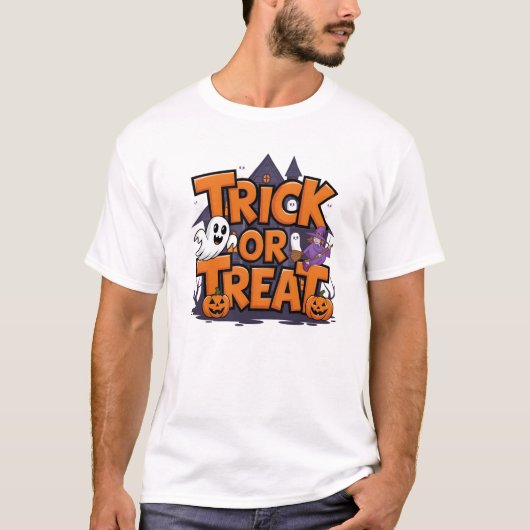 Spooky Halloween plezier met snoep! T-shirt (Voorkant)