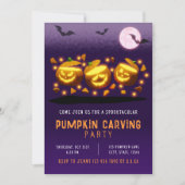 Spooky Halloween Pompoen Carving Sinaasappel & Paa Kaart (Voorkant)
