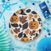 Spooky Halloween Pompoen Carvings Papieren Borden Bordje (Feest)