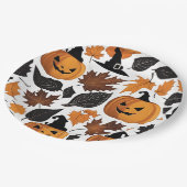 Spooky Halloween Pompoen Carvings Papieren Borden Papieren Bordje (Gekanteld)