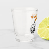 Spooky Halloween pompoen Drink me als je durft Shot Glas (Links)