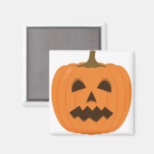 Spooky Halloween pompoen gezicht. Cute Jack-o'-Lan Magneet (Voorkant / Achterkant)