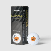 Spooky Halloween pompoen gezicht. Schattigee Jack- Golfballen (Verpakking)