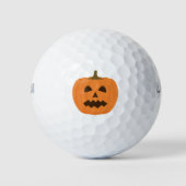 Spooky Halloween pompoen gezicht. Schattigee Jack- Golfballen (Voorkant)