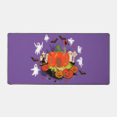 Spooky Halloween Pompoen Graveyard Scene Bureaumat (Voorkant)