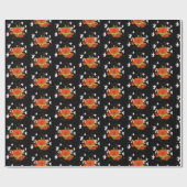 Spooky Halloween Pompoen Graveyard Scene Cadeaupapier (Vlak)