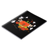 Spooky Halloween Pompoen Graveyard Scene Notitieboek (Linkerzijde)