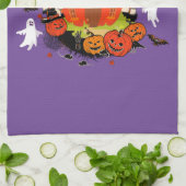 Spooky Halloween Pompoen Graveyard Scene Theedoek (Gevouwen)