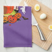 Spooky Halloween Pompoen Graveyard Scene Theedoek (Quarter Fold)