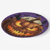 Spooky Halloween pompoen papier Borden 🎃 Papieren Bordje (Gekanteld)