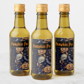  Spooky Halloween Pompoen Pus Wijn Etiket (Flessen)
