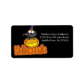 Spooky Halloween pompoen retour adres label (Voorkant)