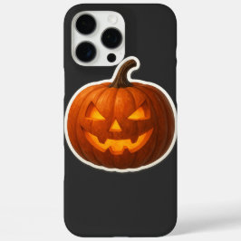 Spooky Halloween pompoen Sticker iPhone 16 Pro Max Hoesje