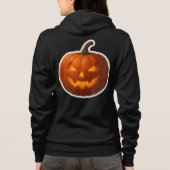 Spooky Halloween pompoen Sticker Hoodie (Achterkant)