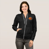 Spooky Halloween pompoen Sticker Hoodie (Voorkant volledig)