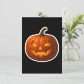 Spooky Halloween pompoen Sticker Kaart (Staand voorkant)