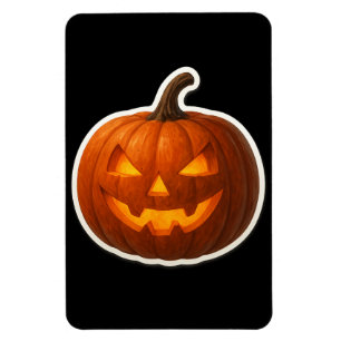 Spooky Halloween pompoen Sticker Magneet