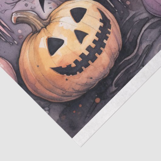 Spooky Halloween pompoenen 1 Decoupage papier (Detail)