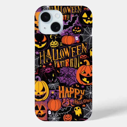Spooky Halloween - Pompoenen, Vleermuizen & Cobweb Case-Mate iPhone Case (Achterkant)