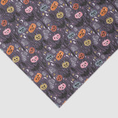 Spooky Halloween pompoenen, vleermuizen en grafste Tissuepapier (Detail)