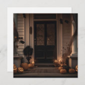 Spooky Halloween Porch Decor met Jack-o'-Lanterns (Voorkant / Achterkant)