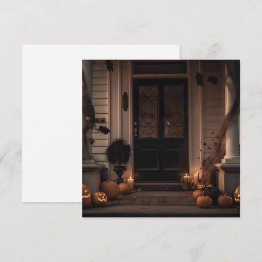 Spooky Halloween Porch Decor met Jack-o'-Lanterns (Voorkant / Achterkant)