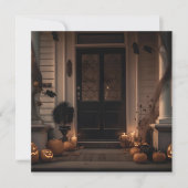 Spooky Halloween Porch Decor met Jack-o'-Lanterns (Voorkant)