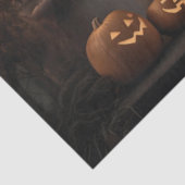 Spooky Halloween Porch Decor met Jack-o'-Lanterns Tissuepapier (Detail)