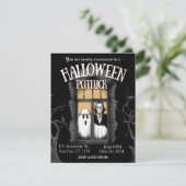 Spooky Halloween Potluck Invitation Kaart (Staand voorkant)