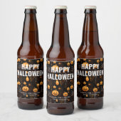Spooky Halloween Pumpkin Bier Etiket (Flessen)