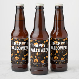 Spooky Halloween Pumpkin Bier Etiket