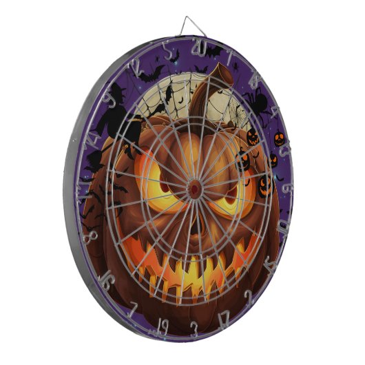 Spooky Halloween Pumpkin Dartboard Dartbord (Voorkant Links)