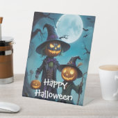 Spooky Halloween Pumpkin Duo Reclamebord Met Voetstuk (Insitu)