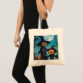 Spooky Halloween Pumpkin Duo Tote Bag (Voorkant (product))