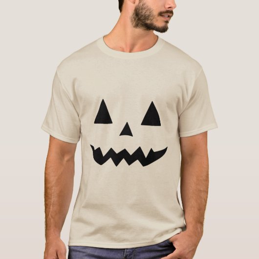 Spooky Halloween Pumpkin Face T-shirt (Voorkant)