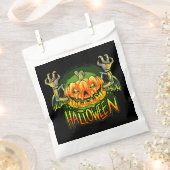 Spooky Halloween Pumpkin Favor Bag Bedankzakje (Geknipt)